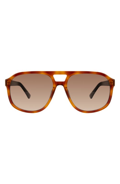 Kurt Geiger London 59mm Aviator Gradient Sunglasses In Havana/brown Gradient