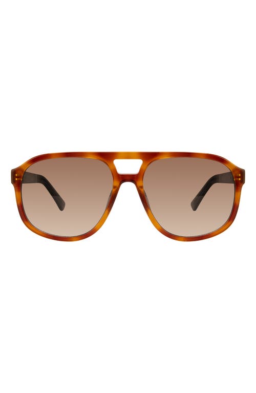 Kurt Geiger London 59mm Aviator Gradient Sunglasses in Havana/Brown Gradient 