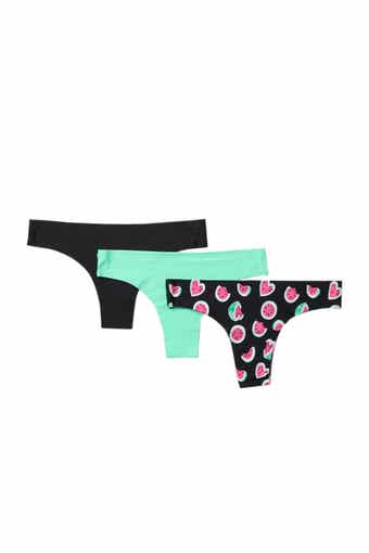 AQS Assorted Seamless Thong Panties - Pack of 3