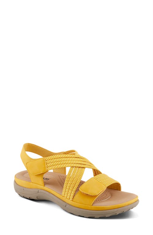 Flexus By Spring Step Crossbeam Slingback Platform Sandal In Yellow