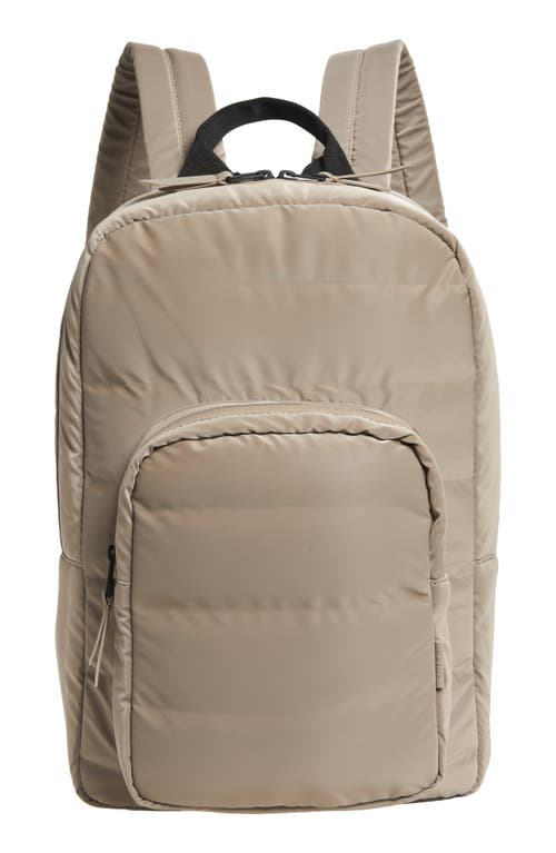Rains Base Bag Mini Quilted Backpack in Velvet Taupe
