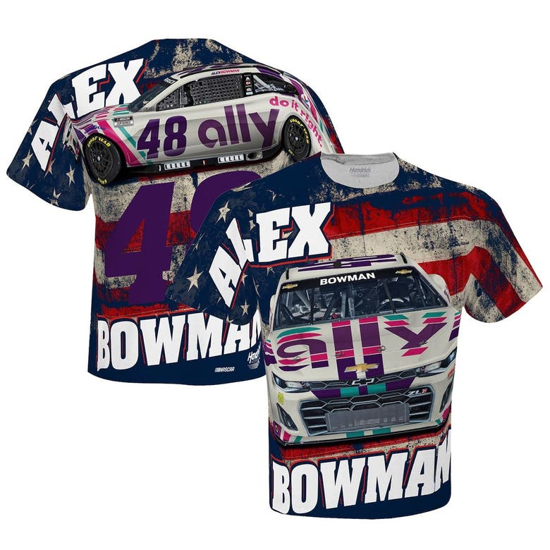 Alex Bowman #48 Hendrick Motorsports Baseball Jersey - White - Medium