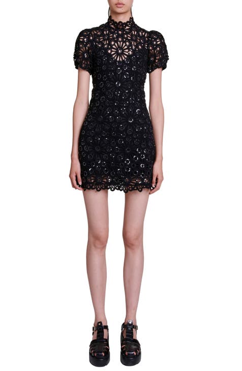 Rozimette Sequin & Lace Minidress