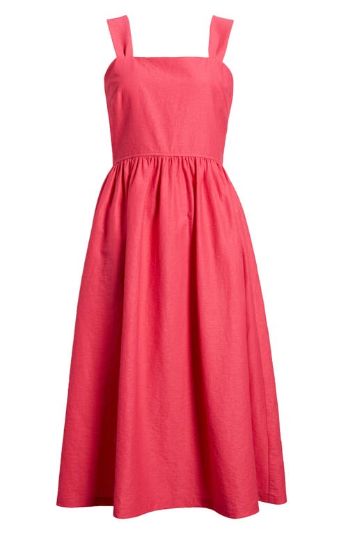 Shop Caslonr Caslon(r) Woven Midi Sundress In Pink Electric