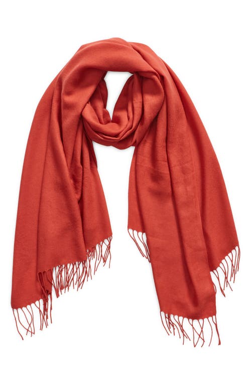 Shop Nordstrom Tissue Weight Wool & Cashmere Scarf In Rust Spice