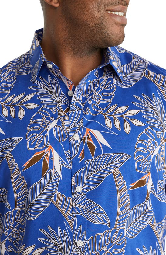 Shop Johnny Bigg Java Tropical Short Sleeve Button-up Shirt In Santorini