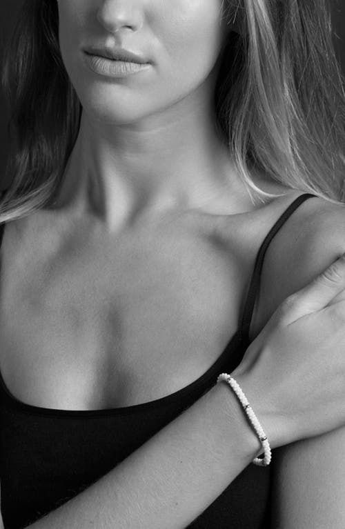 Lagos Sterling Silver White Caviar Bracelet In White/silver