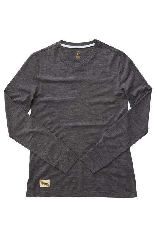 Shop Tracksmith Harrier Long Sleeve In Dark Gray Heather