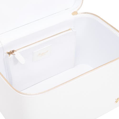 Rapport London Tuxedo Leather Vanity Case In White