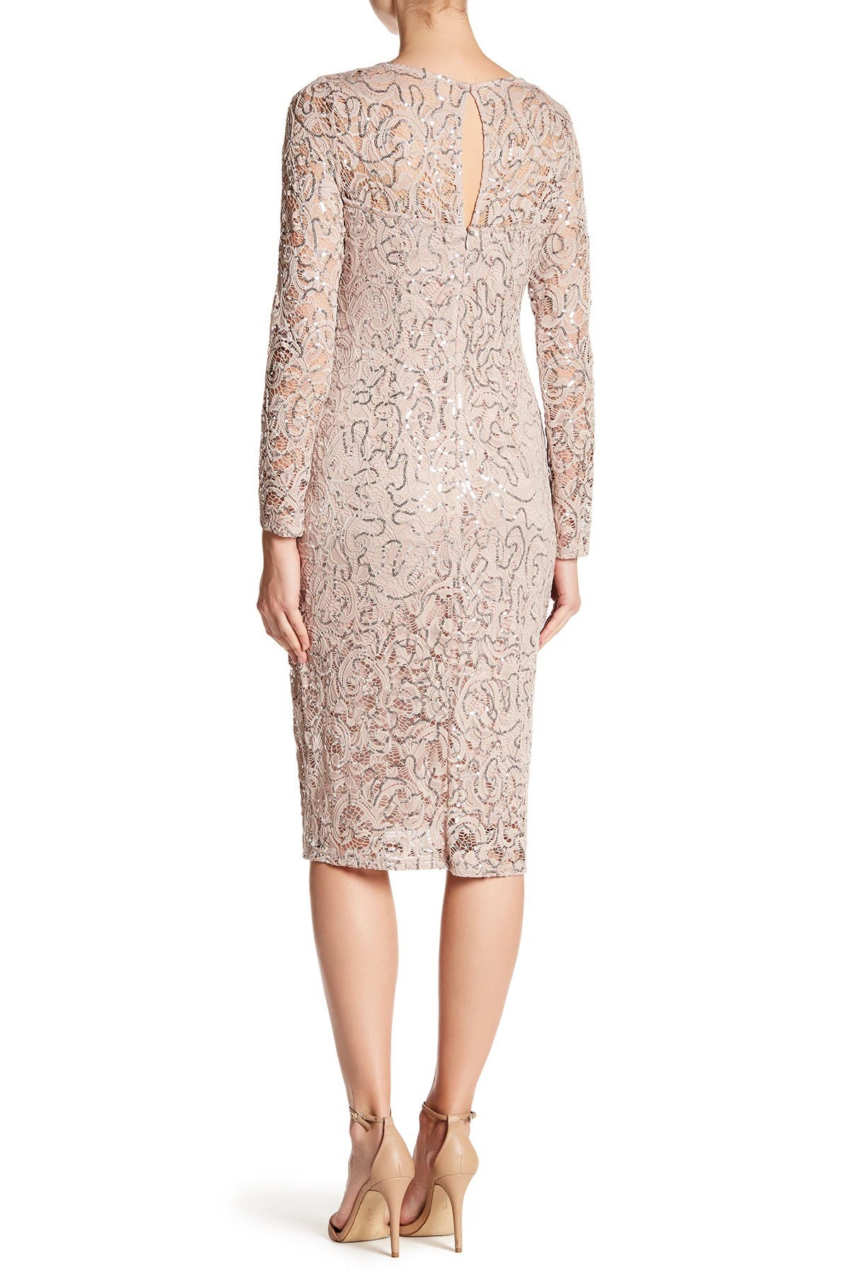 Marina | Sequined Long Sleeve Lace Dress | Nordstrom Rack