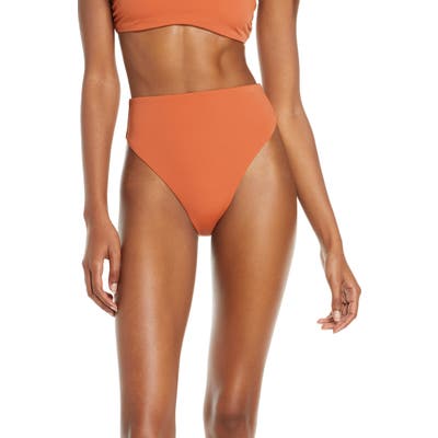 Chelsea28 Easy Retro High Waist Bikini Bottoms, Brown