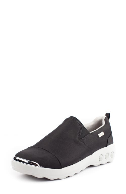 Selena Slip-On Sneaker in Black Fabric