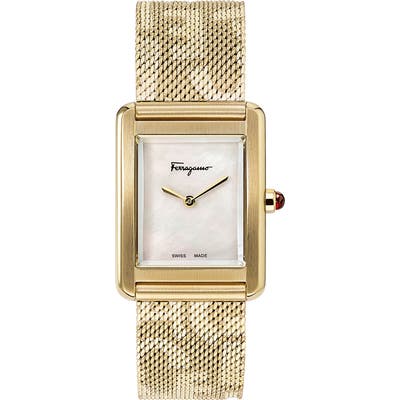 Salvatore Ferragamo Portrait Mesh Strap Watch, 2m Mm