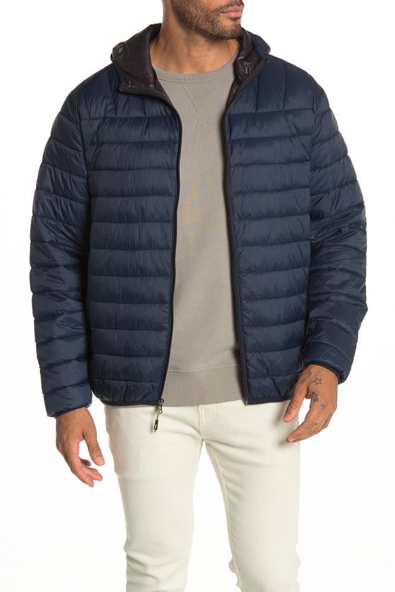 Hawke And Co Hooded Packable Quilted Jacket In Hwk Navy Modesens 5450