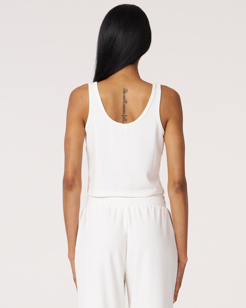 Rebody Active Retreat Waffle Tank In White