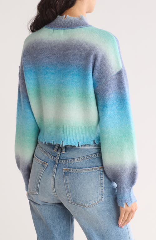 Nyc Knits By The Sweater Dept Space Dye Pullover In Blue Combo
