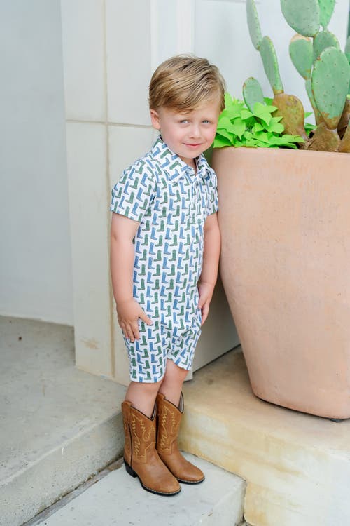 Shop Lila And Hayes Tripp Boys' Polo Shortall In Cowboy Boots