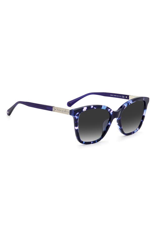 Shop Kate Spade New York Reenas 53mm Gradient Polarized Cat Eye Sunglasses In Blue Havana/grey Shaded