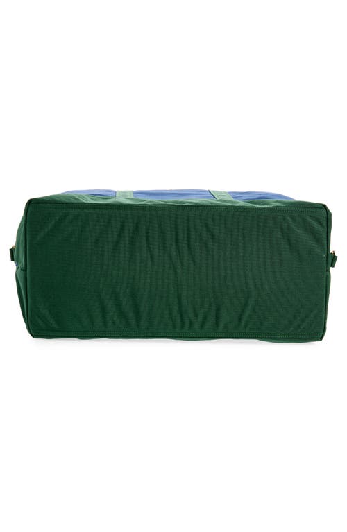 Palmes Logo Canvas Duffle Bag In Navy