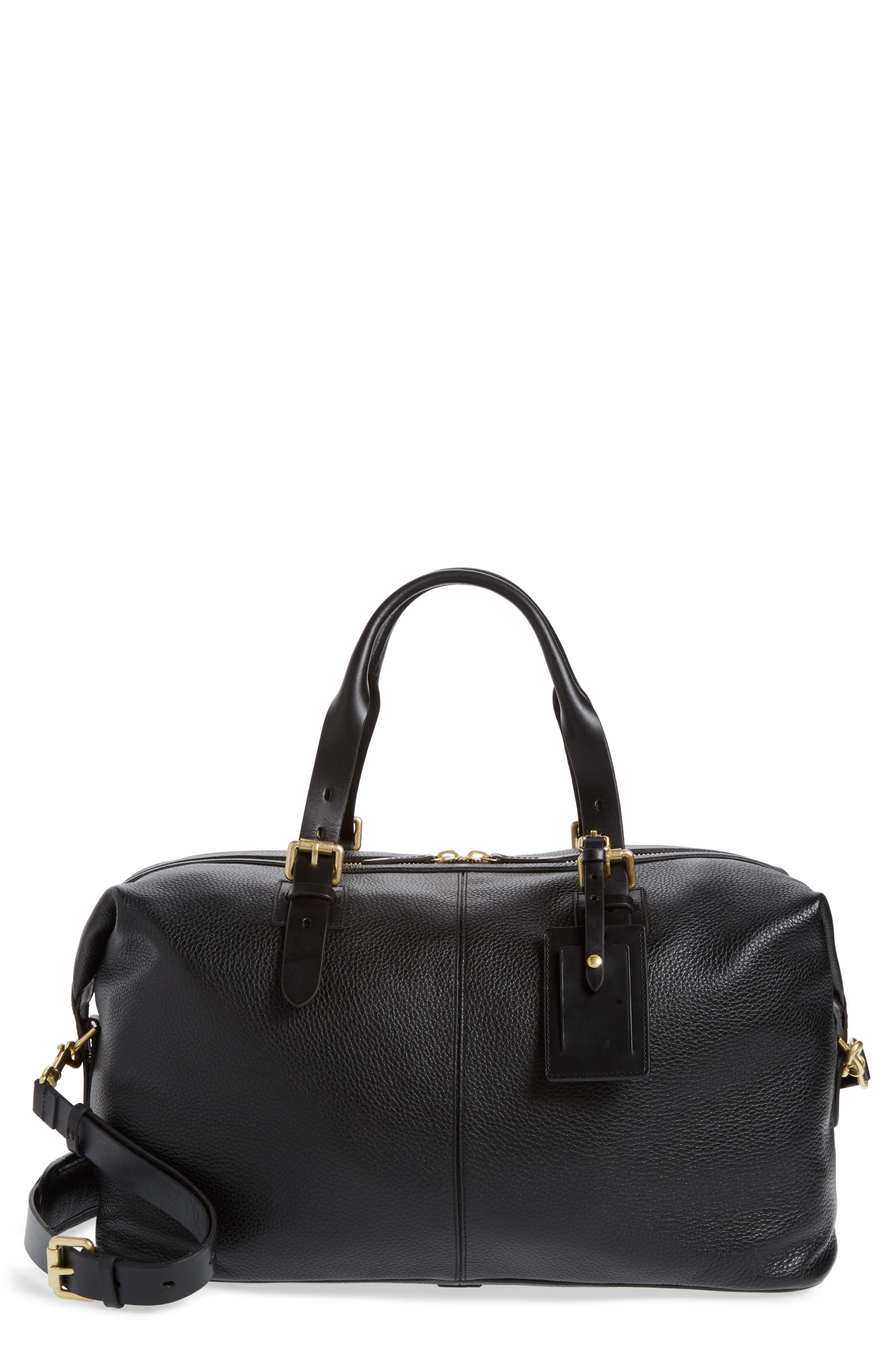 cole haan men's leather duffle bag