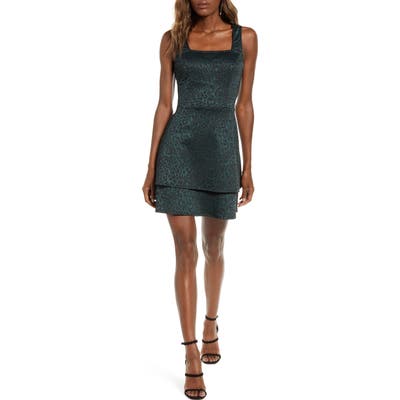 Speechless Cheetah Sleeveless Minidress, Green