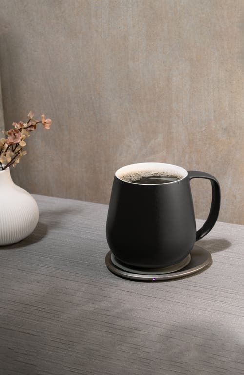 Ohom Ui+ Mug & Warmer Set In Inkstone Black