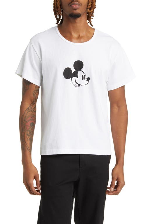 x Disney Mickey Mouse Cotton Graphic T-Shirt in White