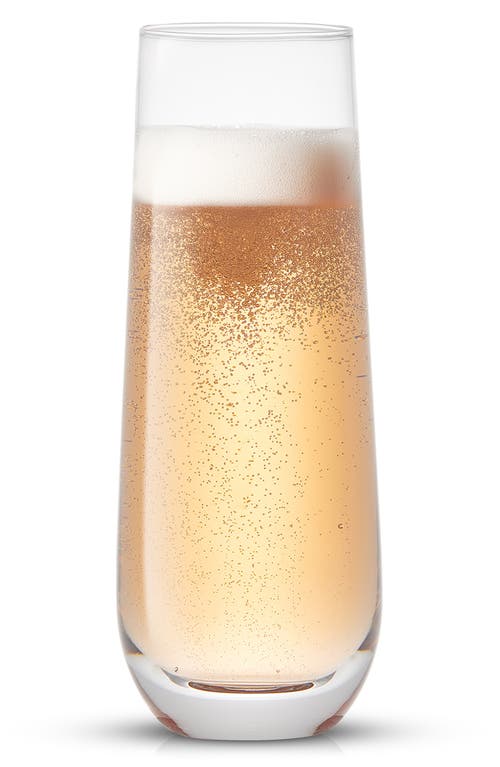 Joyjolt Milo Set Of 4 Crystal Mimosa Flutes In Clear