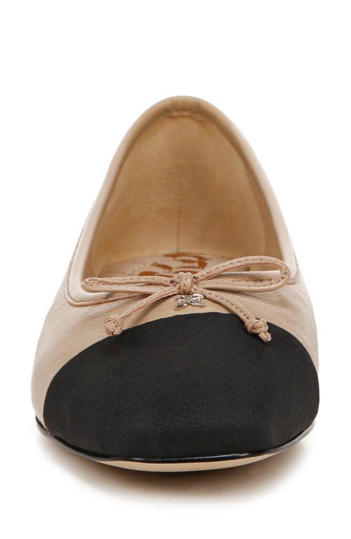 Shop Sam Edelman Marley Ballet Flat In Soft Beige/black