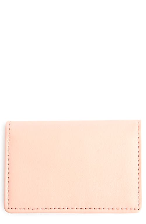 Royce New York Leather Card Case In Light Pink