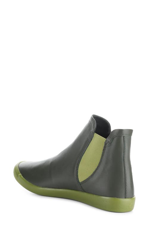 Shop Softinos By Fly London Itzi Chelsea Boot In Military/olive Smooth Leather