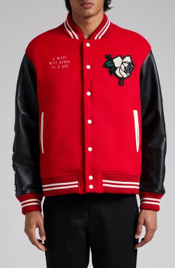 Undercover Balance Wool Blend Varsity Jacket Nordstrom