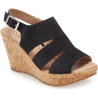 Cordani Rosie Platform Wedge Sandal, Blue