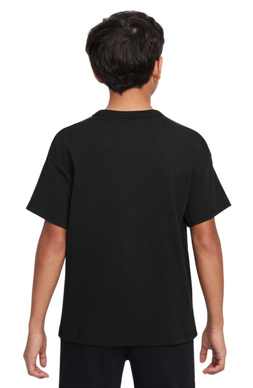 Shop Nike Kids' Sportswear Cotton T-shirt In Black