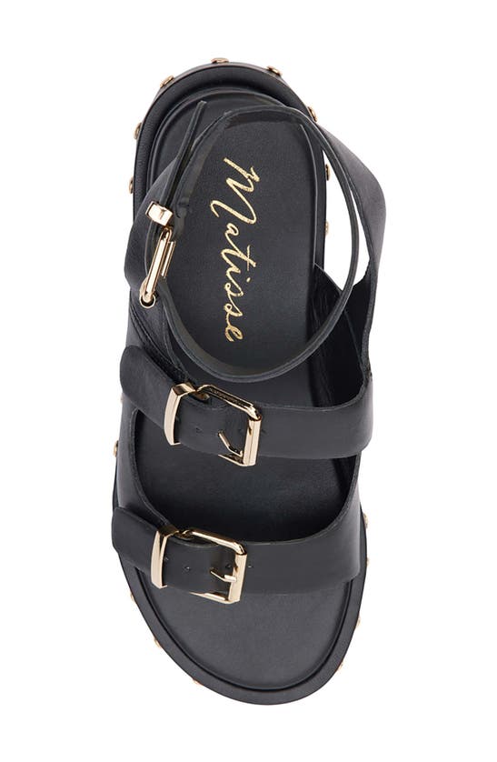 Shop Matisse Platform Sandal In Black Leather