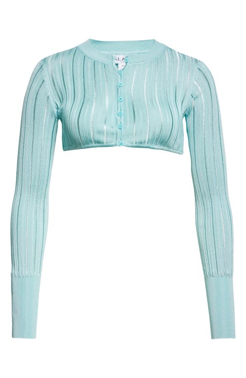 Shop Alaïa Crop Cardigan In Menthe