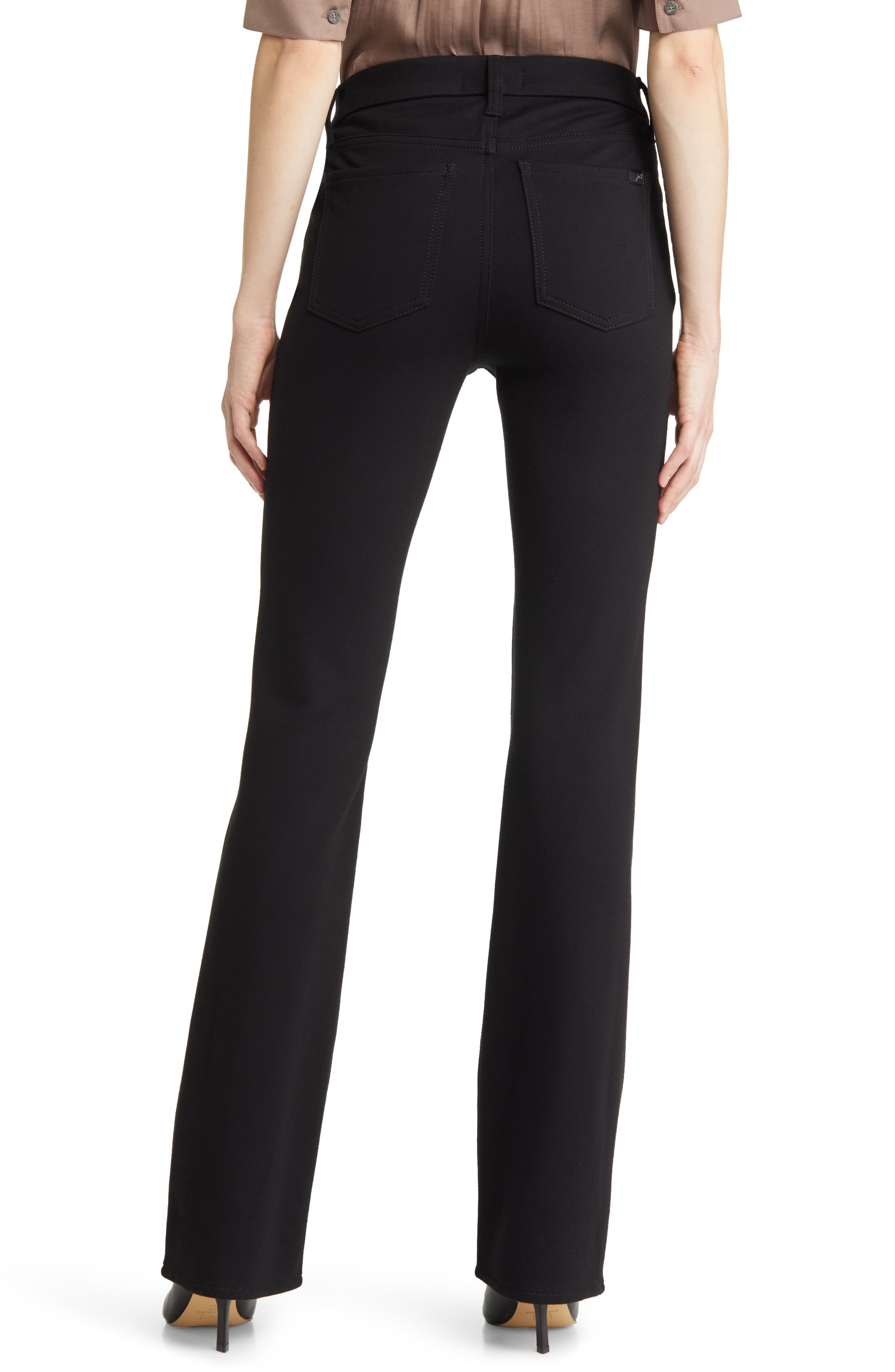 Slim Bootcut Ponte Pants | Black