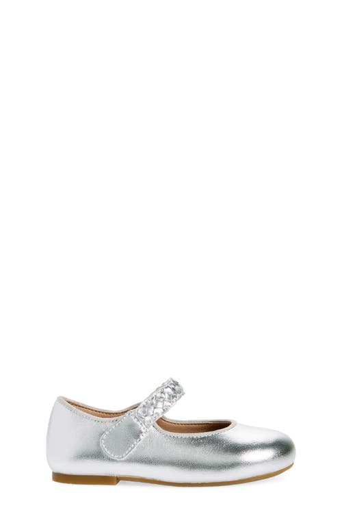 Shop Old Soles Kids' Lady Plat Mary Jane In Silver/gum Sole