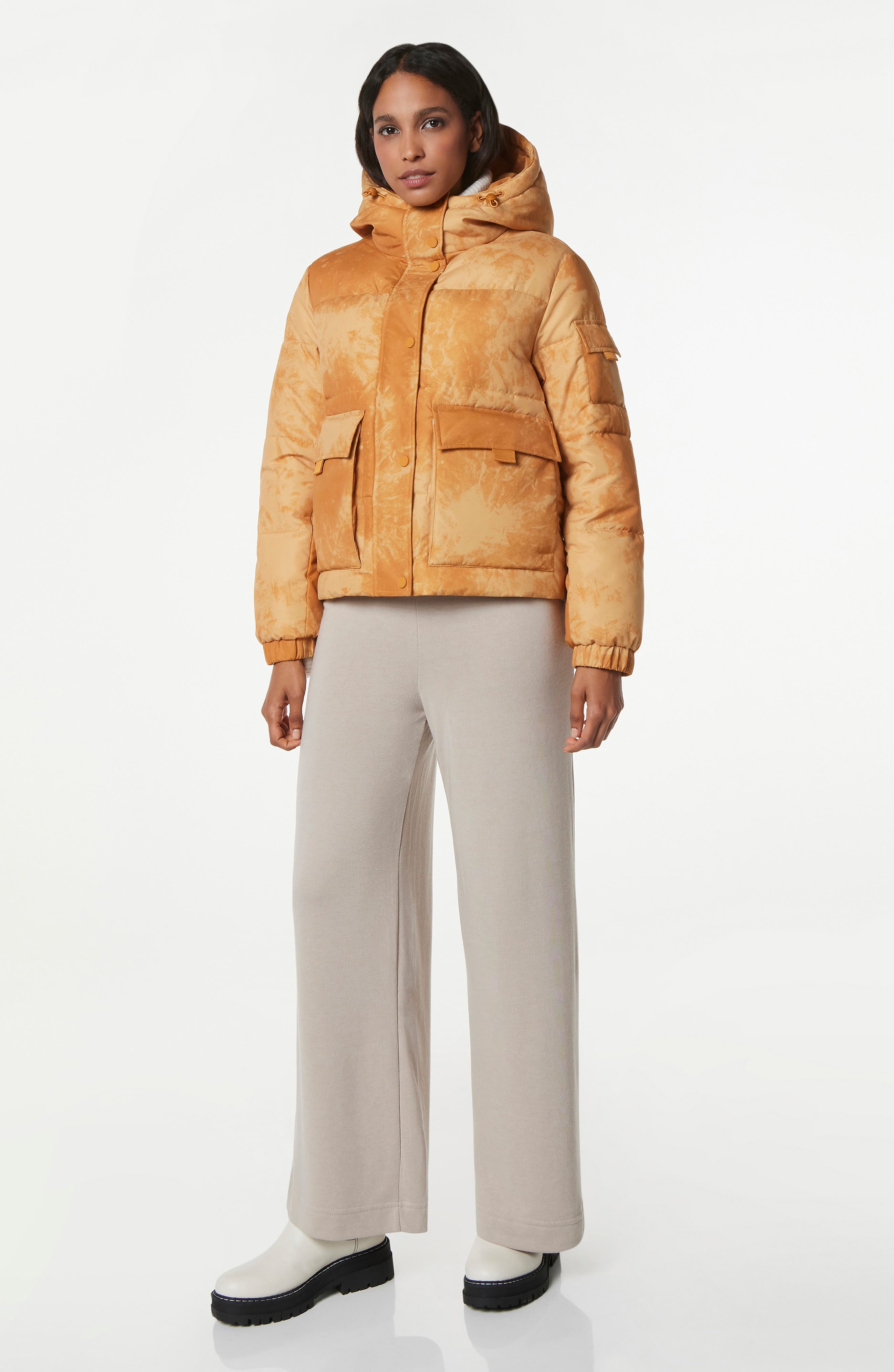 mustard puffer jacket women