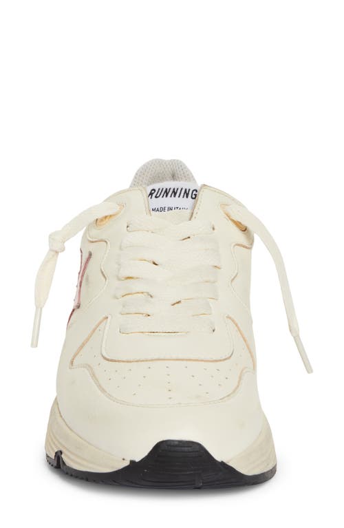 Shop Golden Goose Running Sole Sneaker In White/pink