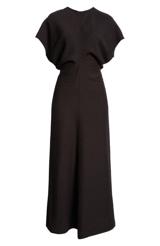Shop Totême Toteme Crinkle Texture Knit Maxi Dress In Black