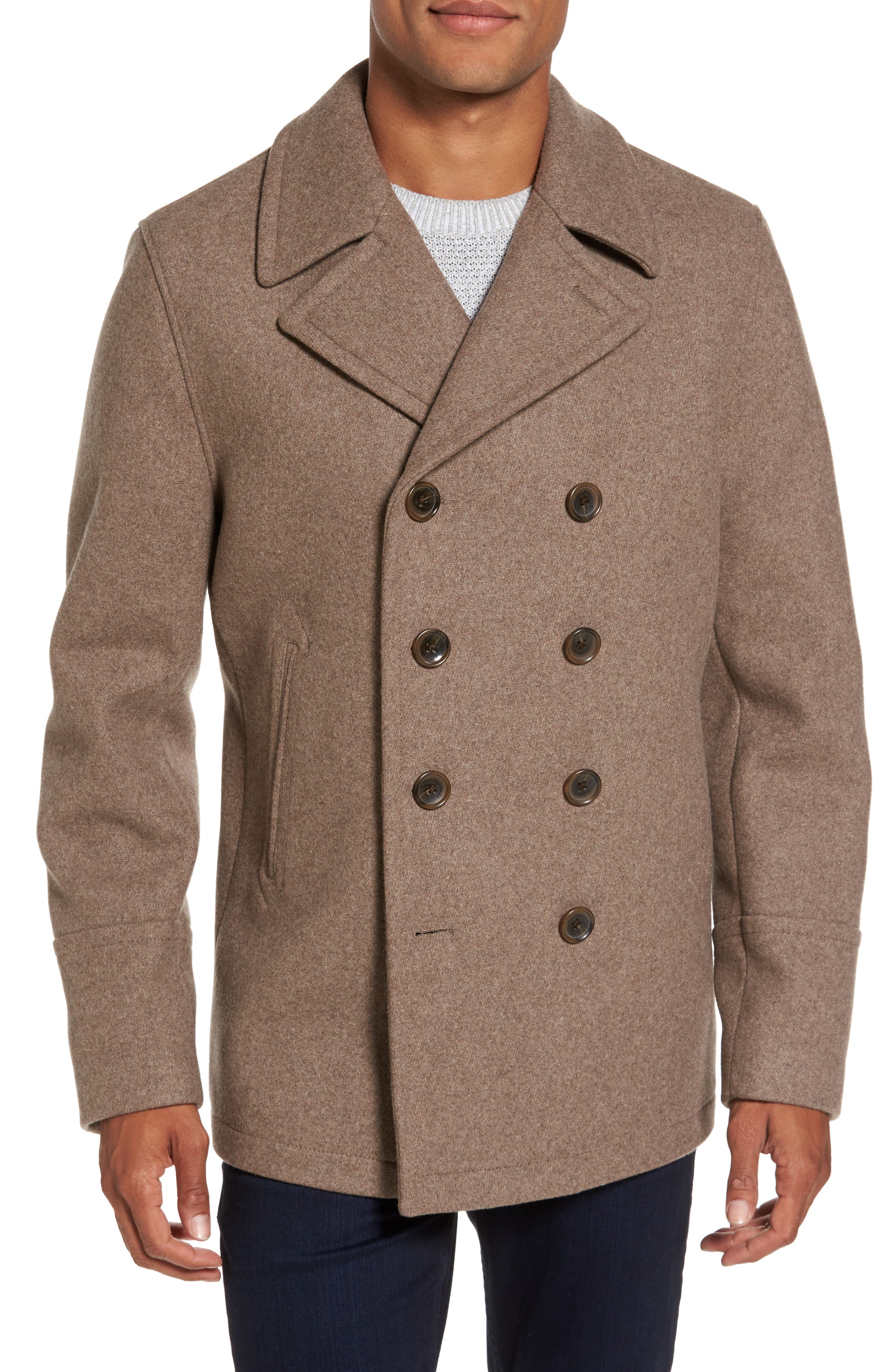 michael kors men's wool pea coat