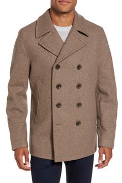 Michael Kors Wool Blend Double Breasted Peacoat | Nordstrom