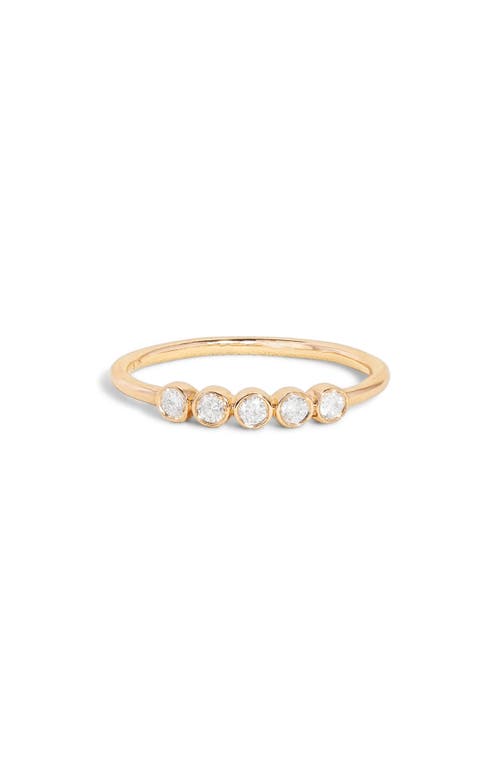 Bezel Diamond Line Ring in 10K Yellow Gold/White Diamond