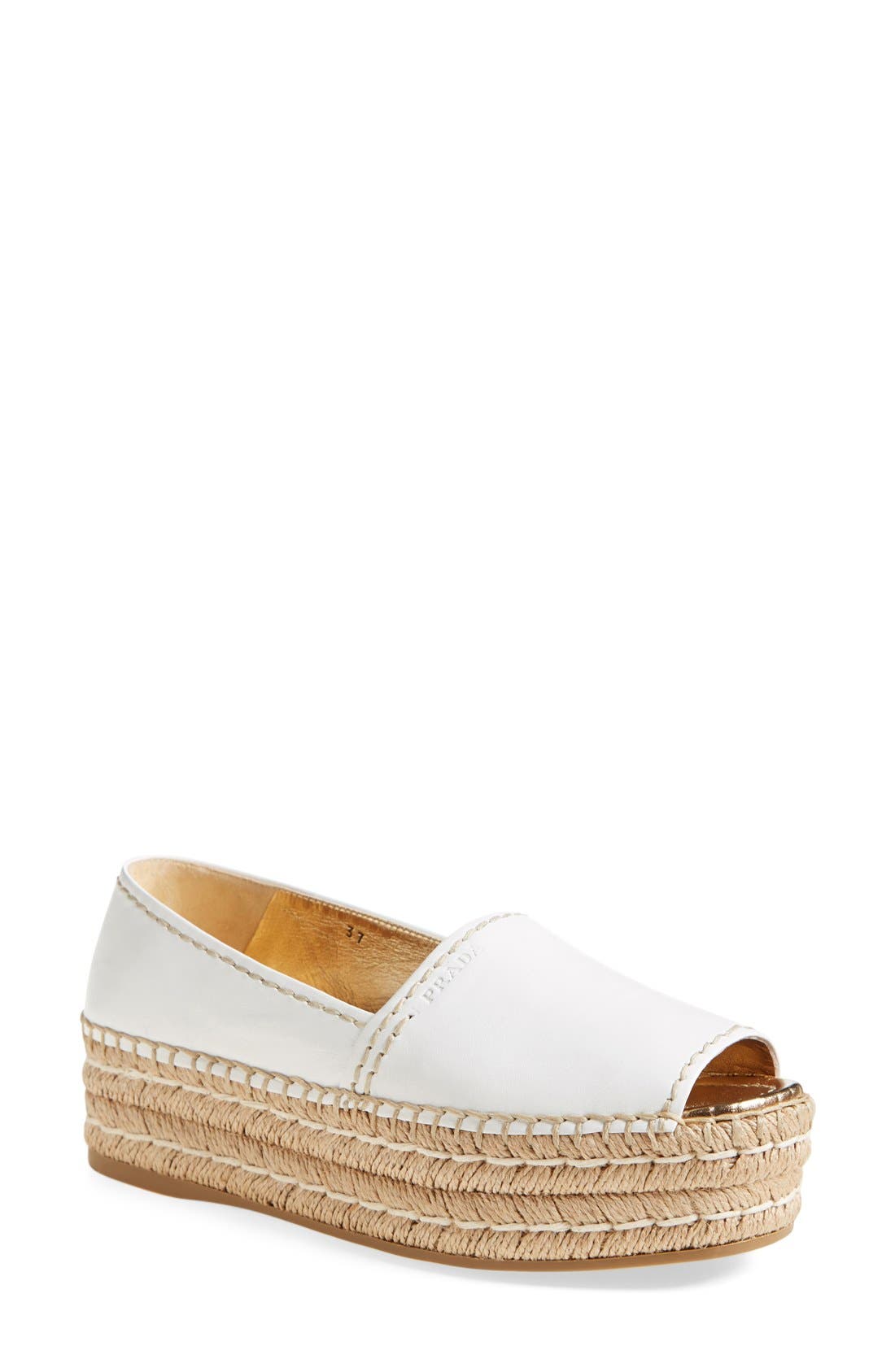 prada peep toe espadrille