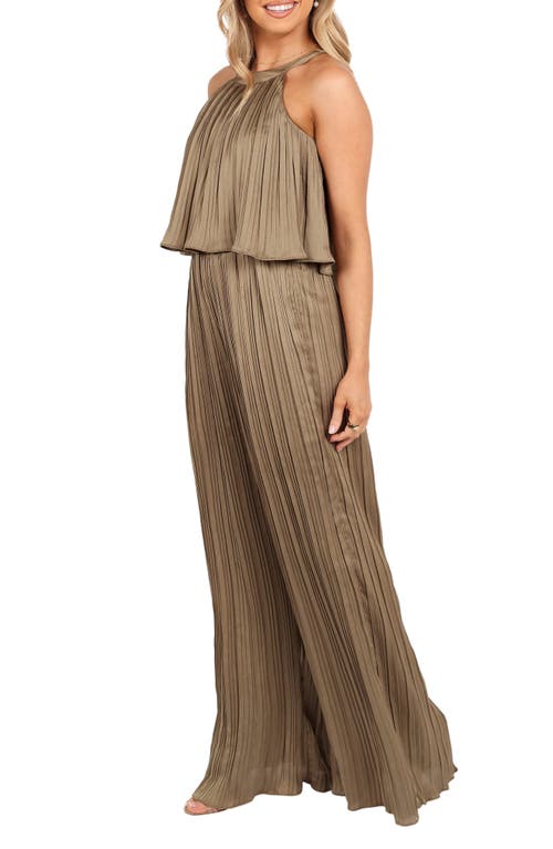 Petal And Pup Petal & Pup Alina Plissé Jumpsuit In Green
