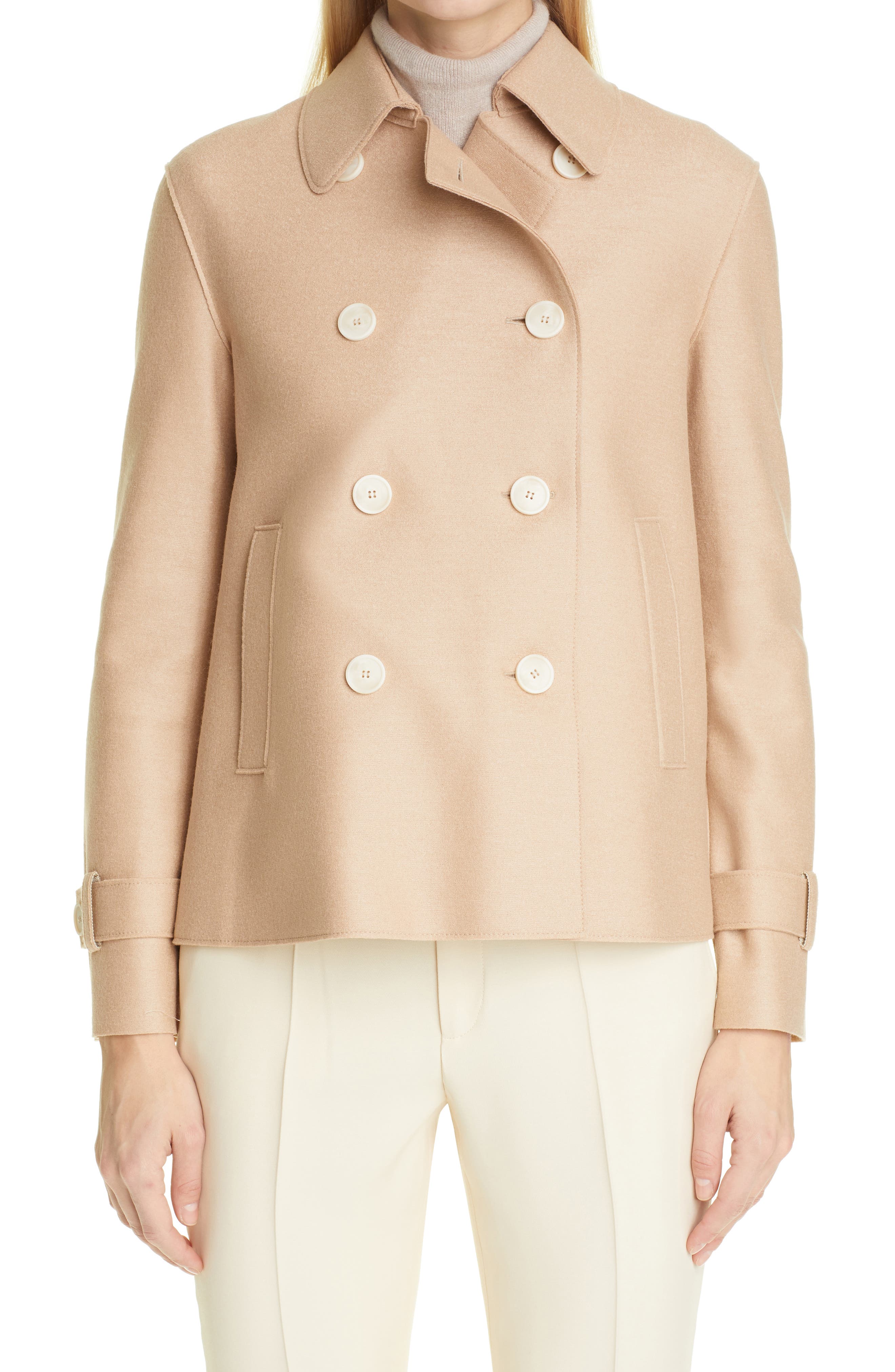 crop wool coat