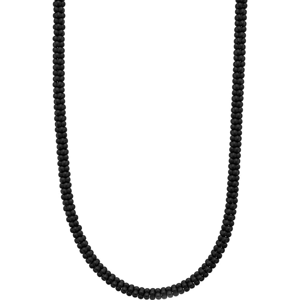 Lagos Men's Sterling Silver Anthem Black Ceramic Caviar Bead Necklace, 20 - Exclusive In Black