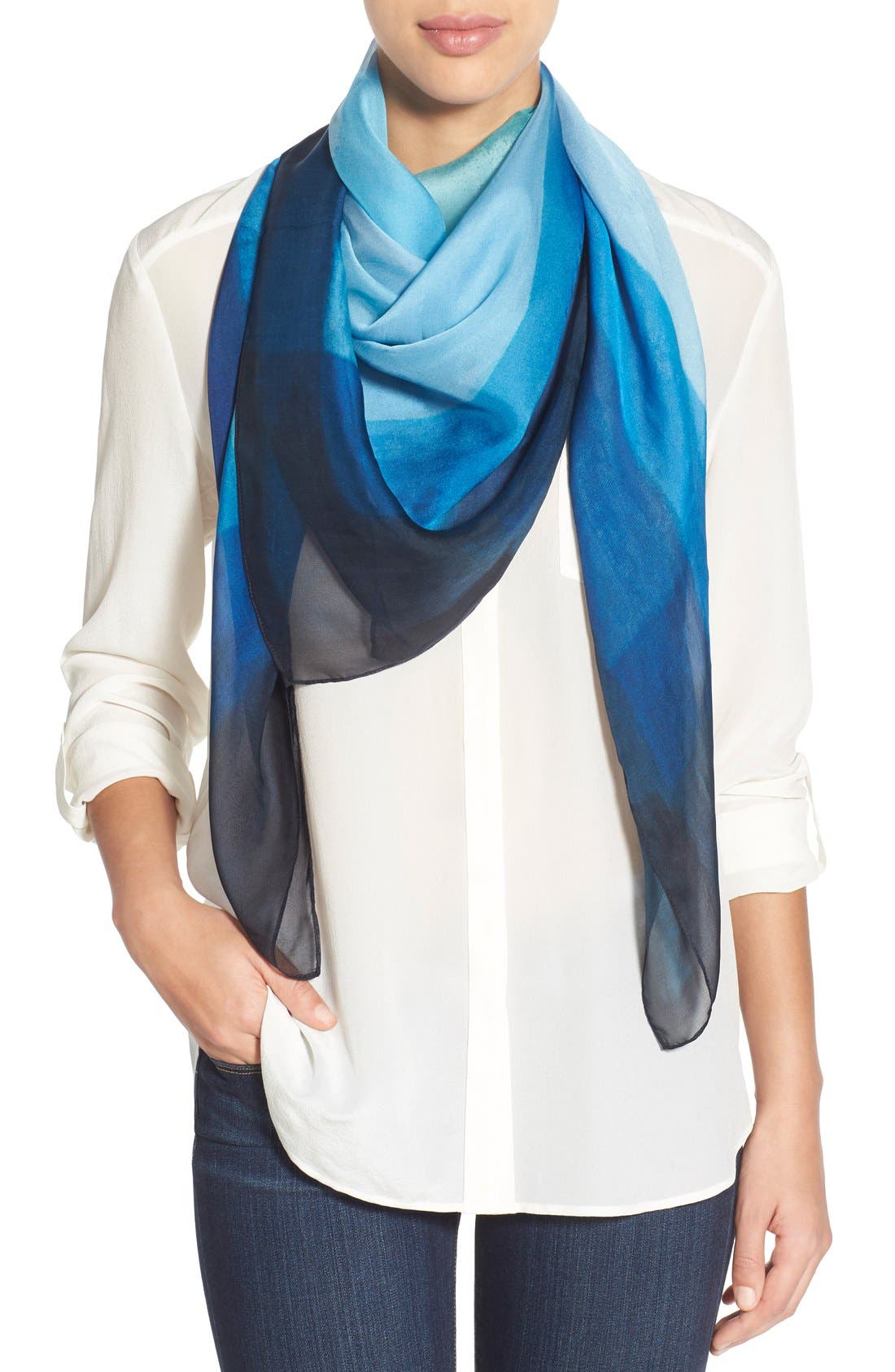 Nordstrom 'Coast to Coast' Silk Square Scarf Nordstrom