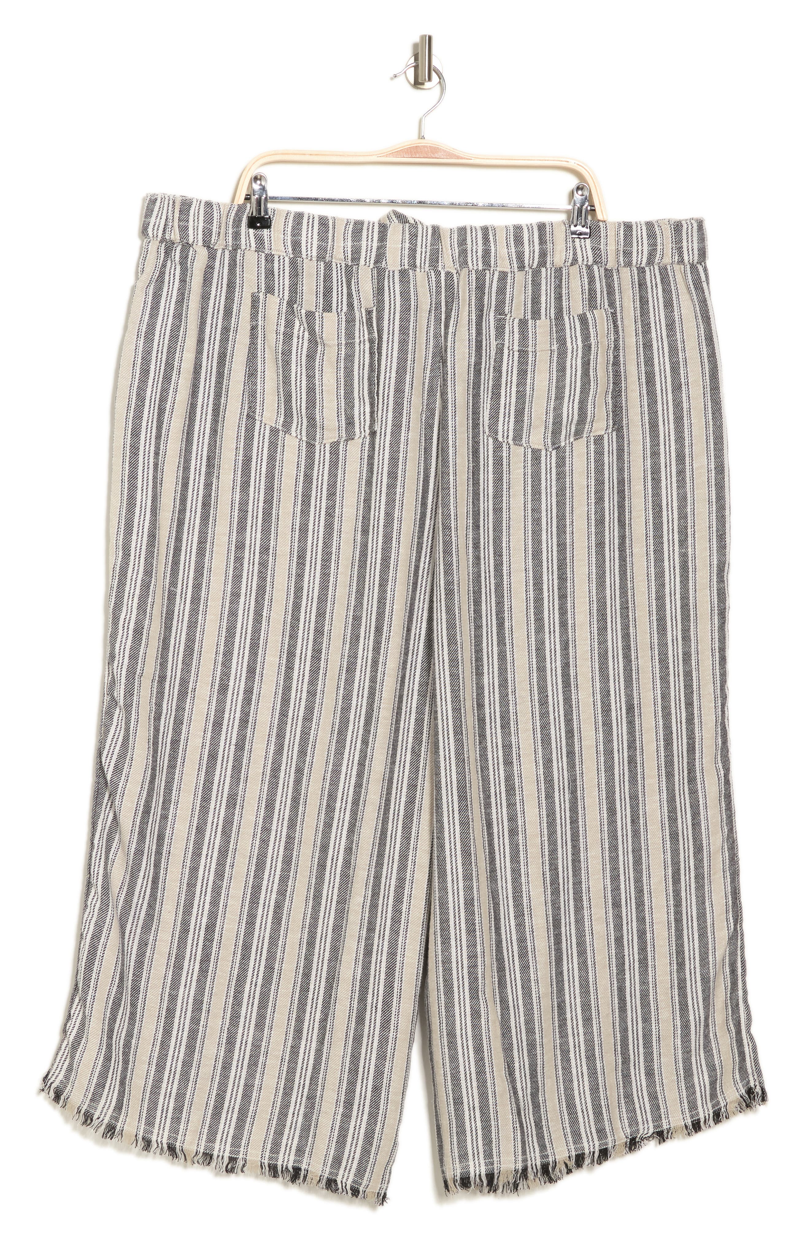 Caslon® Yarn Dye Linen Cropped Pants 